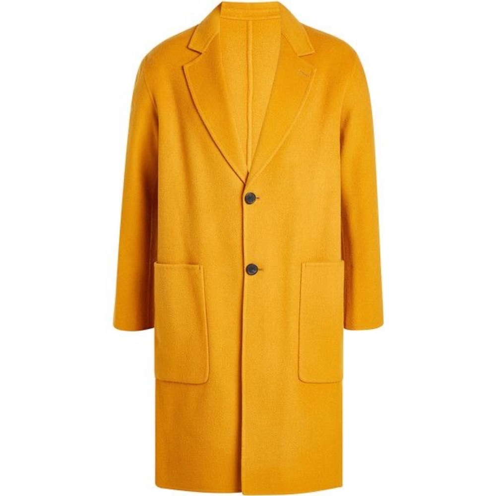 Ami Wool Yellow/Orange Coat in Medium/US 38